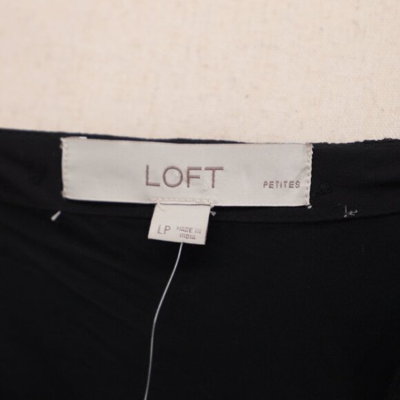 NWT ANN TAYLOR LOFT Polka Dotted Tiered Swing Mini Dress Black/White Size LP - Picture 6 of 9